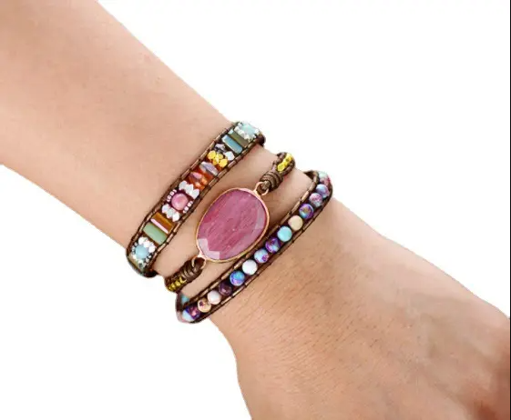 Pretty Powerful: Rhodochrosite Wrap Bracelet