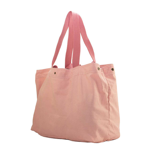Starlight Canvas Beach Bag – Pale Pink