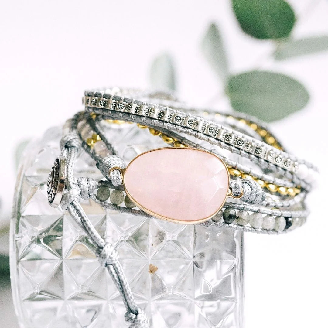 Glow Getter: Rose Quartz Wrap Bracelet